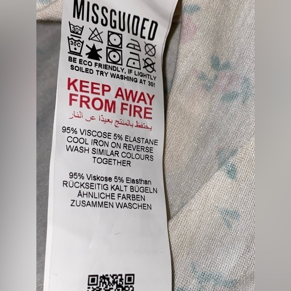 Missguided Women Floral Mini Dress Milkmaid Babydoll Fairy‎ Prairie Dainty NEW 6 - Picture 5 of 9